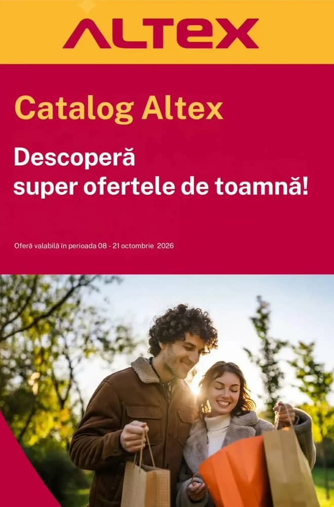 Coperta catalogului Altex, valabil 8–21 octombrie 2026