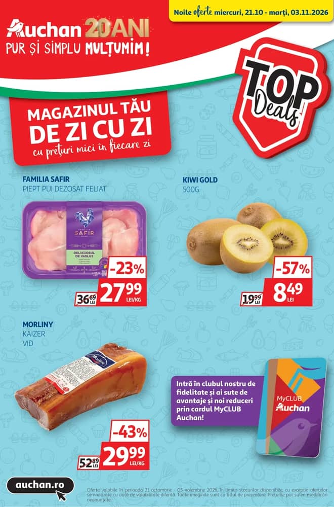 Coperta catalogului Auchan, valabil 21 octombrie 2026 – 3 noiembrie 2026