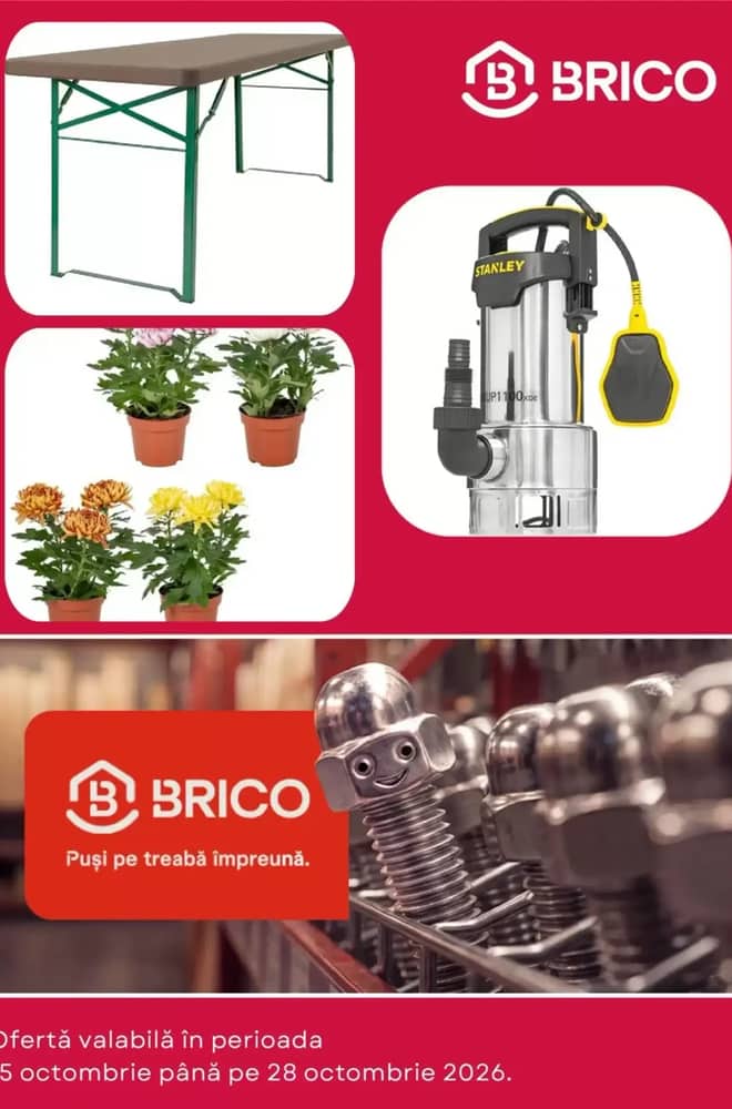 Coperta catalogului Brico Dépôt, valabil 15–28 octombrie 2026