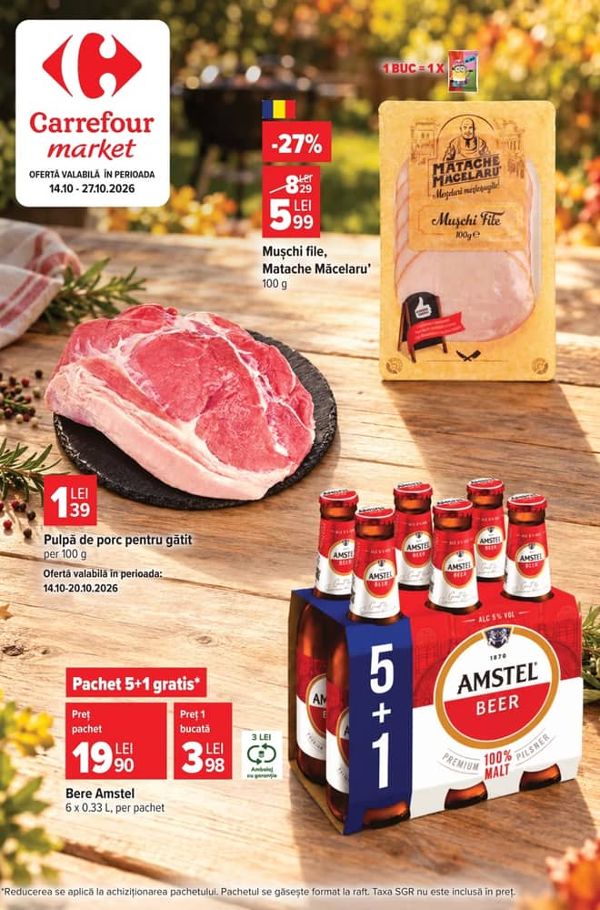 Coperta catalogului Carrefour Market, valabil 14–27 octombrie 2026