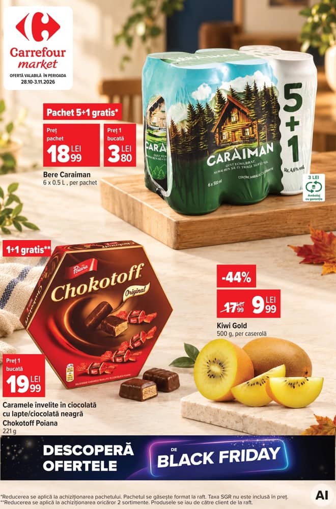 Coperta catalogului Carrefour Market, valabil 28 octombrie 2026 – 3 noiembrie 2026