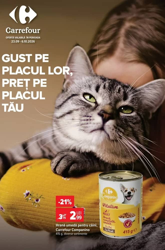 Coperta catalogului Carrefour, valabil 23 septembrie 2026 – 6 octombrie 2026