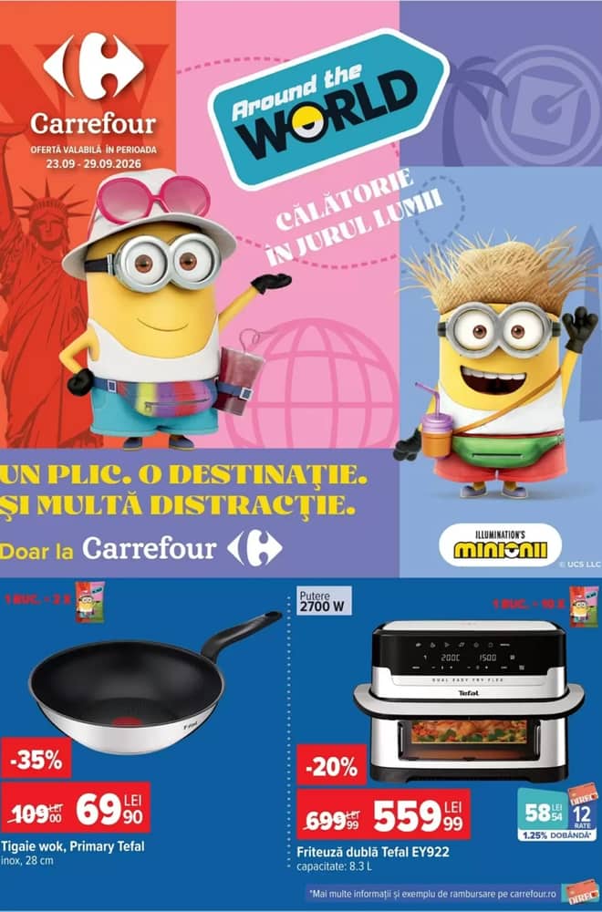Coperta catalogului Carrefour, valabil 23–29 septembrie 2026