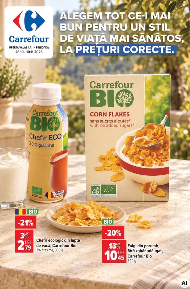 Coperta catalogului Carrefour, valabil 28 octombrie 2026 – 10 noiembrie 2026