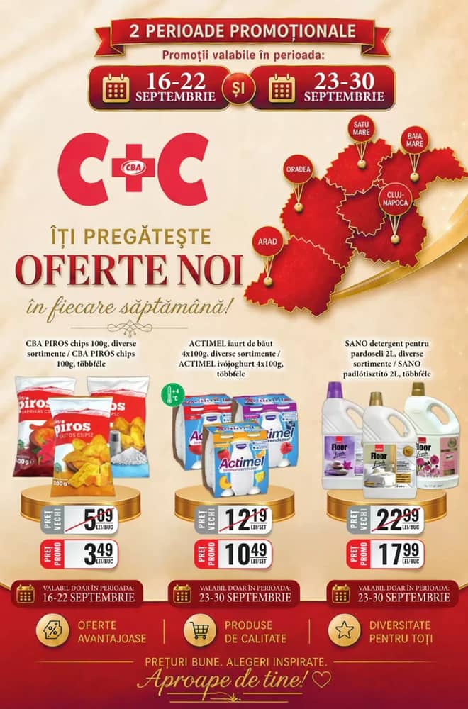 Coperta catalogului CBA, valabil 16–30 septembrie 2026