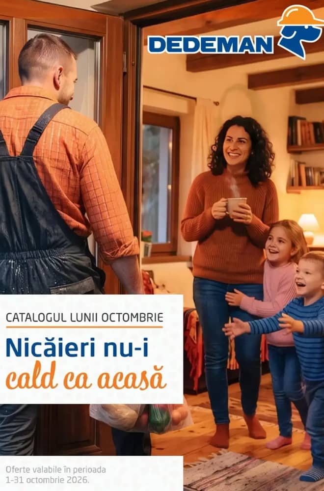 Coperta catalogului Dedeman, valabil 1–31 octombrie 2026