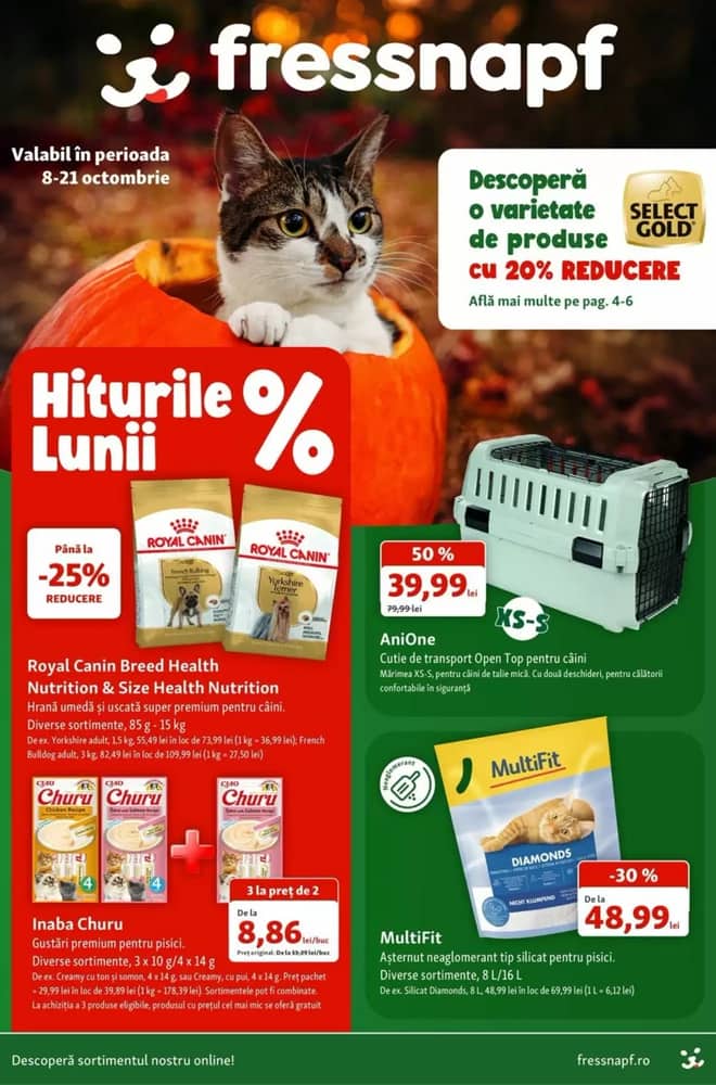 Coperta catalogului Fressnapf, valabil 8–21 octombrie 2026