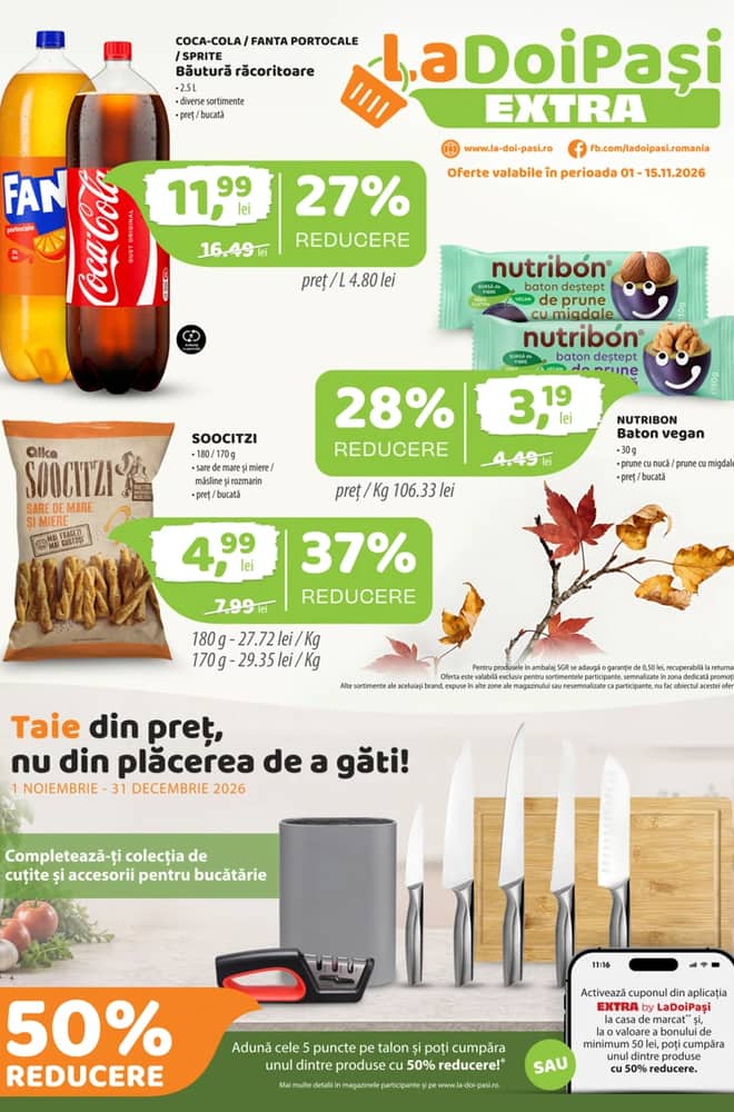 Coperta catalogului La Doi Pași EXTRA, valabil 1–15 noiembrie 2026