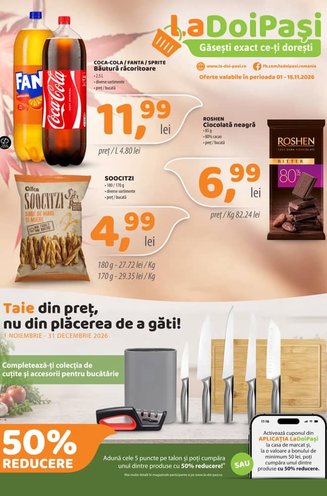 Coperta catalogului La Doi Pași, valabil 1–15 noiembrie 2026