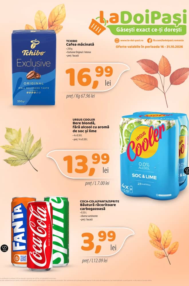 Coperta catalogului La Doi Pași, valabil 16–31 octombrie 2026