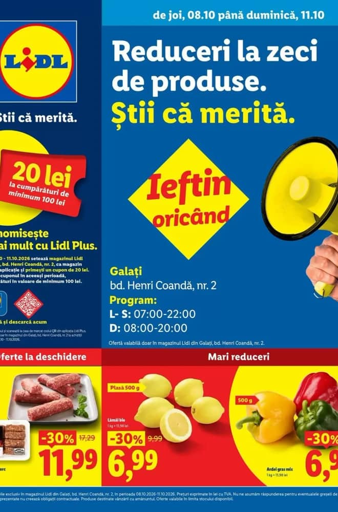 Coperta catalogului Lidl, valabil 8–11 octombrie 2026