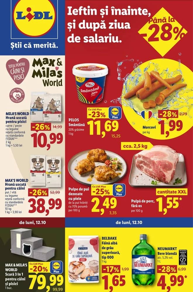 Coperta catalogului Lidl, valabil 12–18 octombrie 2026