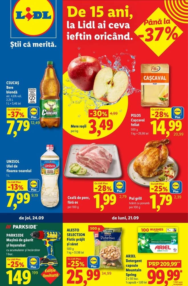 Coperta catalogului Lidl, valabil 21–27 septembrie 2026