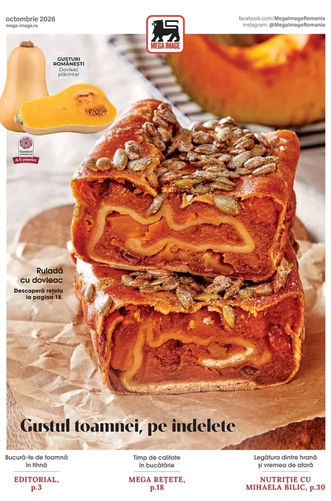 Coperta catalogului Mega Image, valabil 1–31 octombrie 2026