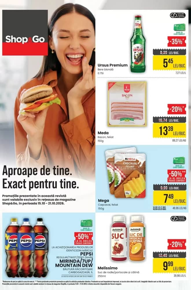 Coperta catalogului Mega Image, valabil 15–21 octombrie 2026