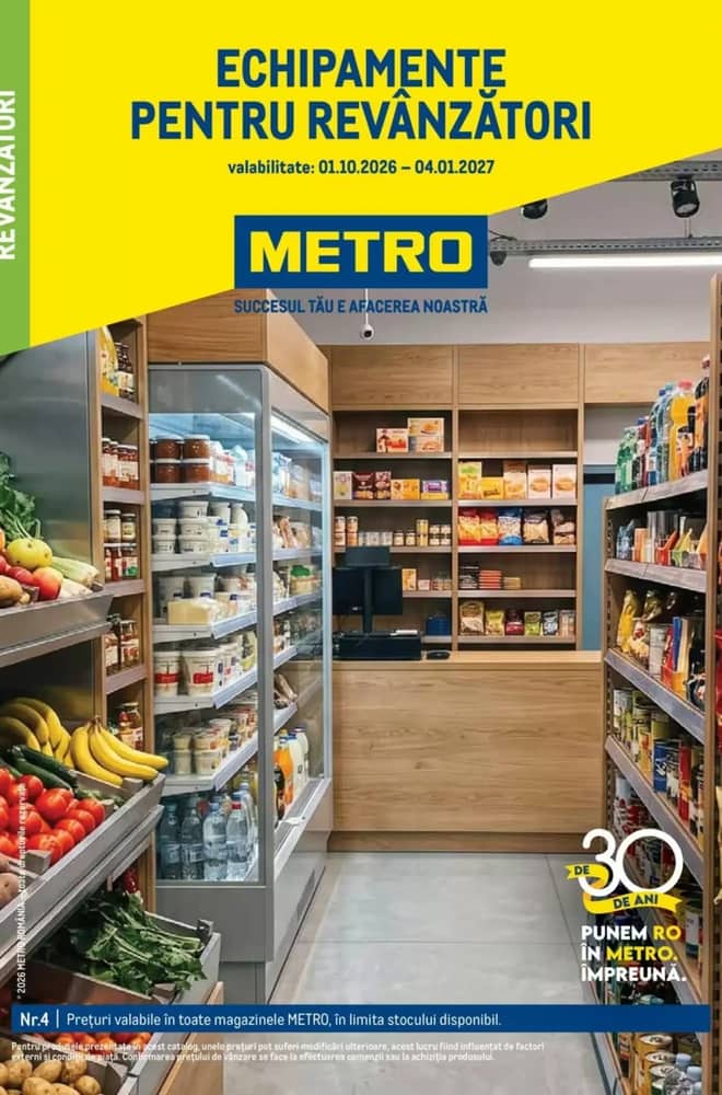 Coperta catalogului Metro, valabil 1 octombrie 2026 – 4 ianuarie 2027