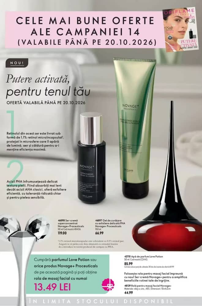 Coperta catalogului Oriflame, valabil 14–20 octombrie 2026