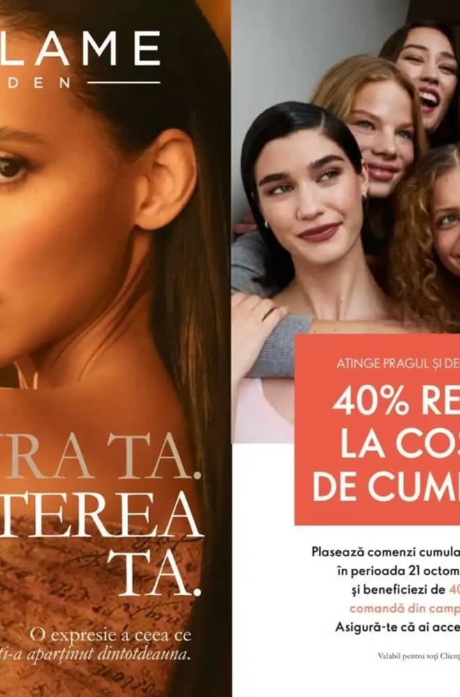Coperta catalogului Oriflame, valabil 21 octombrie 2026 – 10 noiembrie 2026
