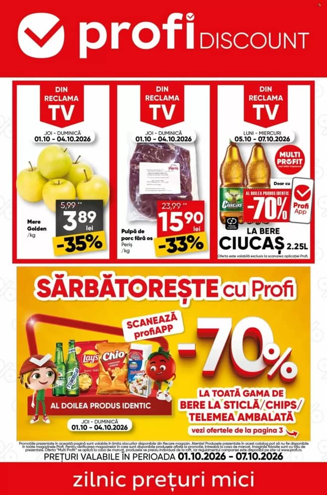 Coperta catalogului Profi, valabil 1–7 octombrie 2026