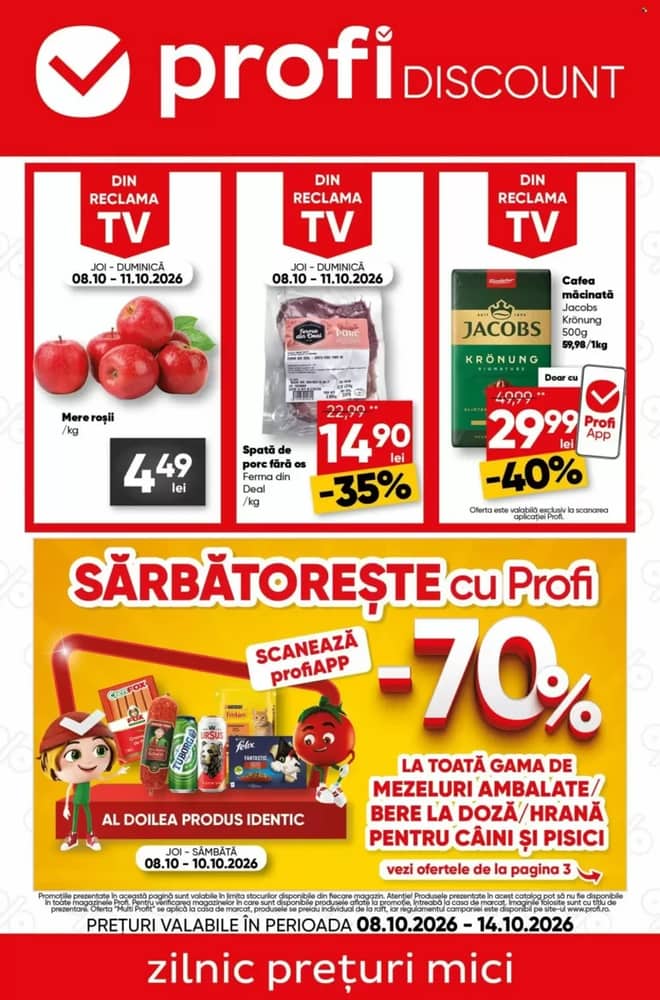 Coperta catalogului Profi, valabil 8–14 octombrie 2026