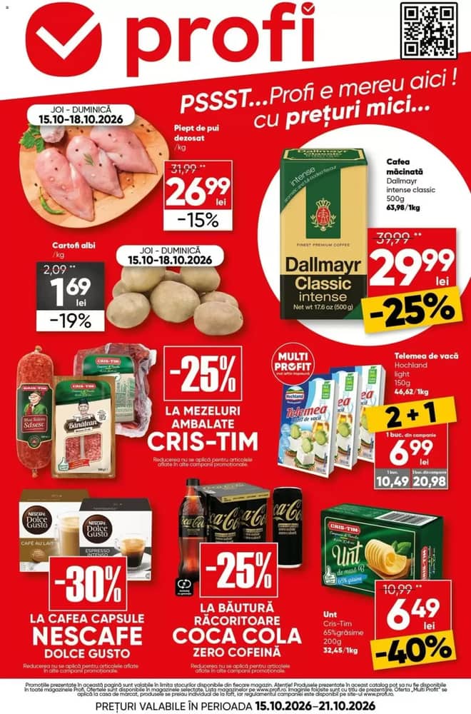 Coperta catalogului Profi, valabil 15–21 octombrie 2026