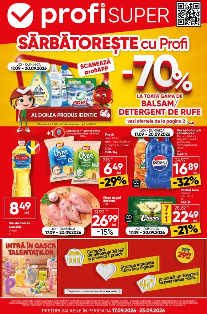 Coperta catalogului Profi, valabil 17–23 septembrie 2026