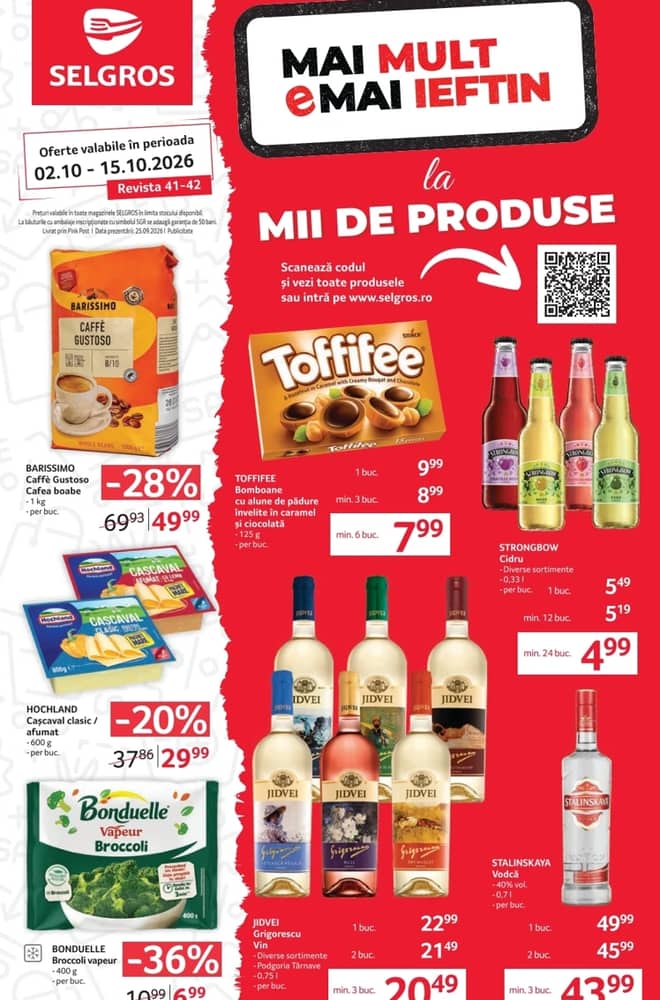 Coperta catalogului Selgros, valabil 2–15 octombrie 2026