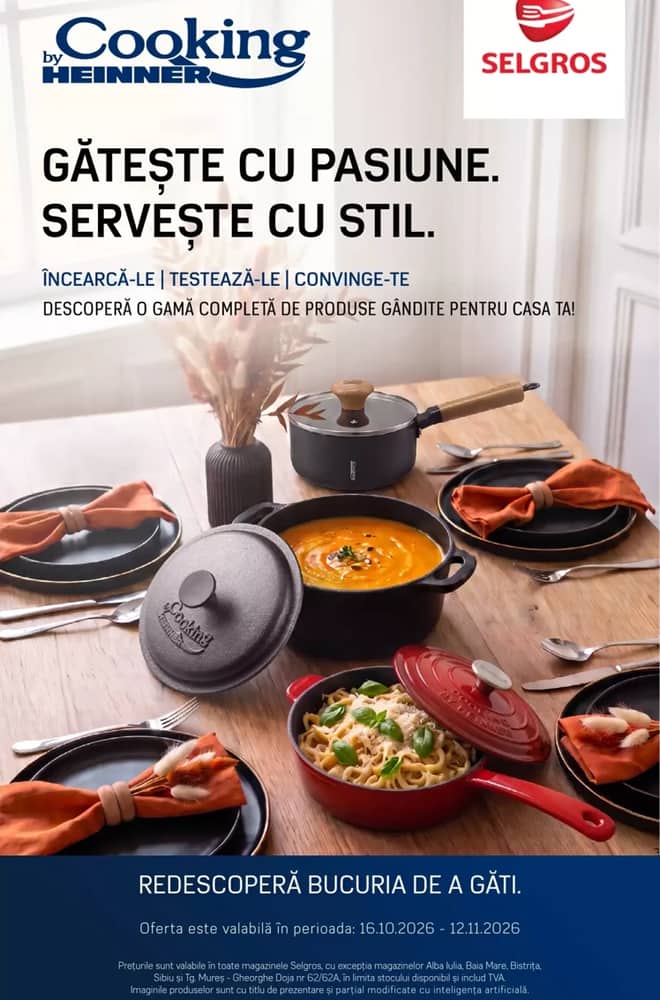 Coperta catalogului Selgros, valabil 16 octombrie 2026 – 12 noiembrie 2026