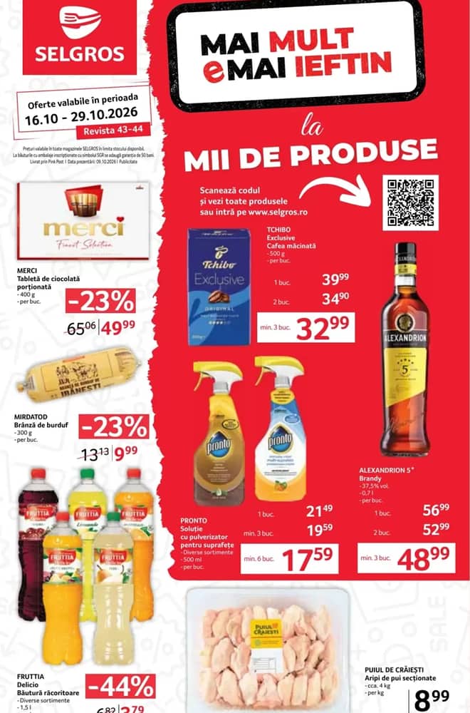Coperta catalogului Selgros, valabil 16–29 octombrie 2026