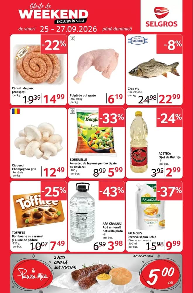 Coperta catalogului Selgros, valabil 25–27 septembrie 2026