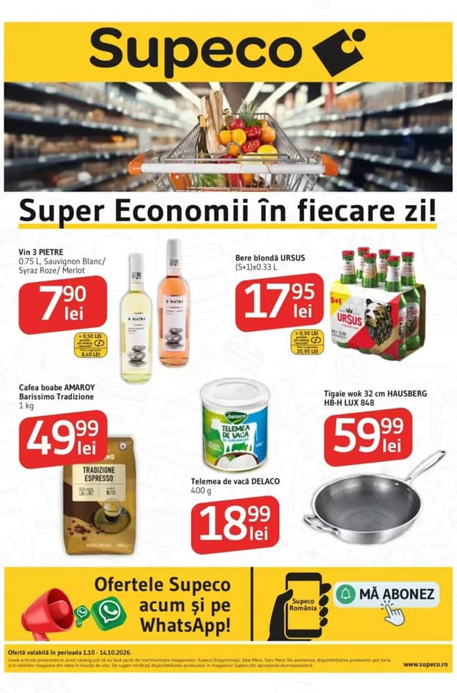 Coperta catalogului Supeco, valabil 1–14 octombrie 2026