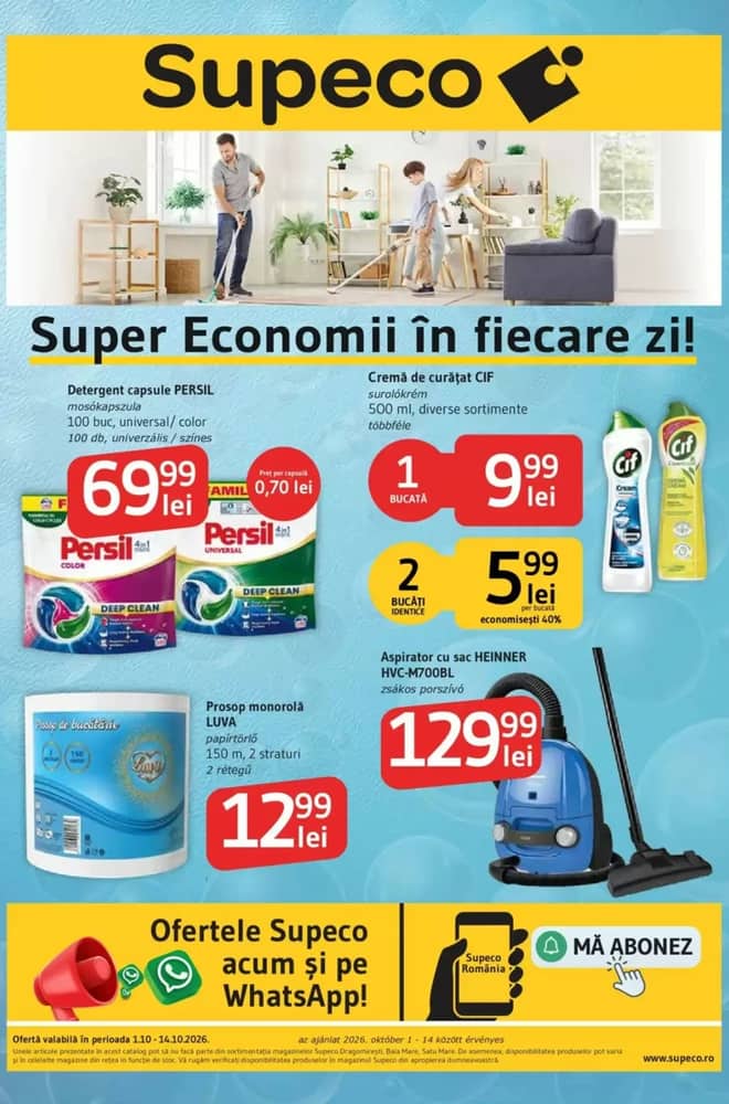Coperta catalogului Supeco, valabil 1–14 octombrie 2026