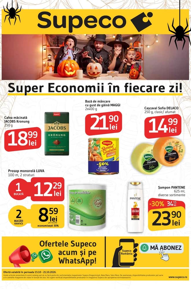 Coperta catalogului Supeco, valabil 15–21 octombrie 2026