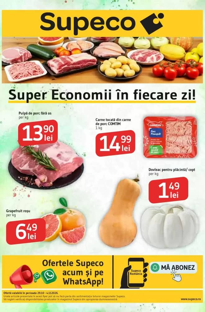 Coperta catalogului Supeco, valabil 29 octombrie 2026 – 4 noiembrie 2026