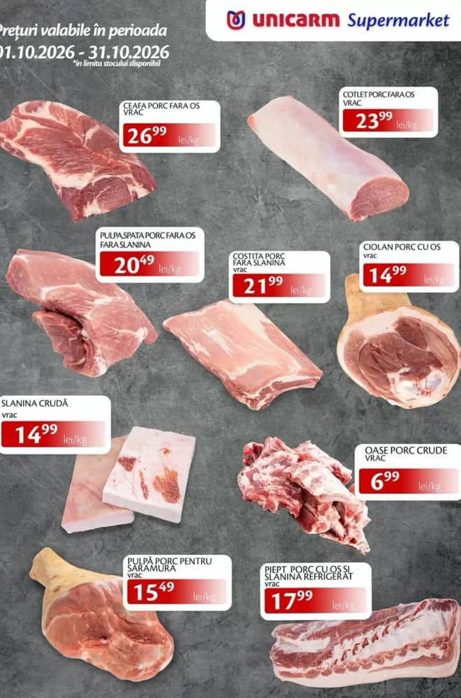 Coperta catalogului Unicarm, valabil 2–31 octombrie 2026