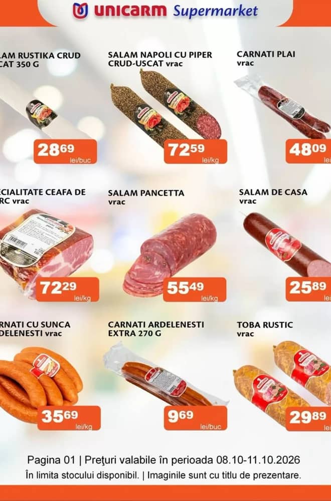 Coperta catalogului Unicarm, valabil 8–11 octombrie 2026