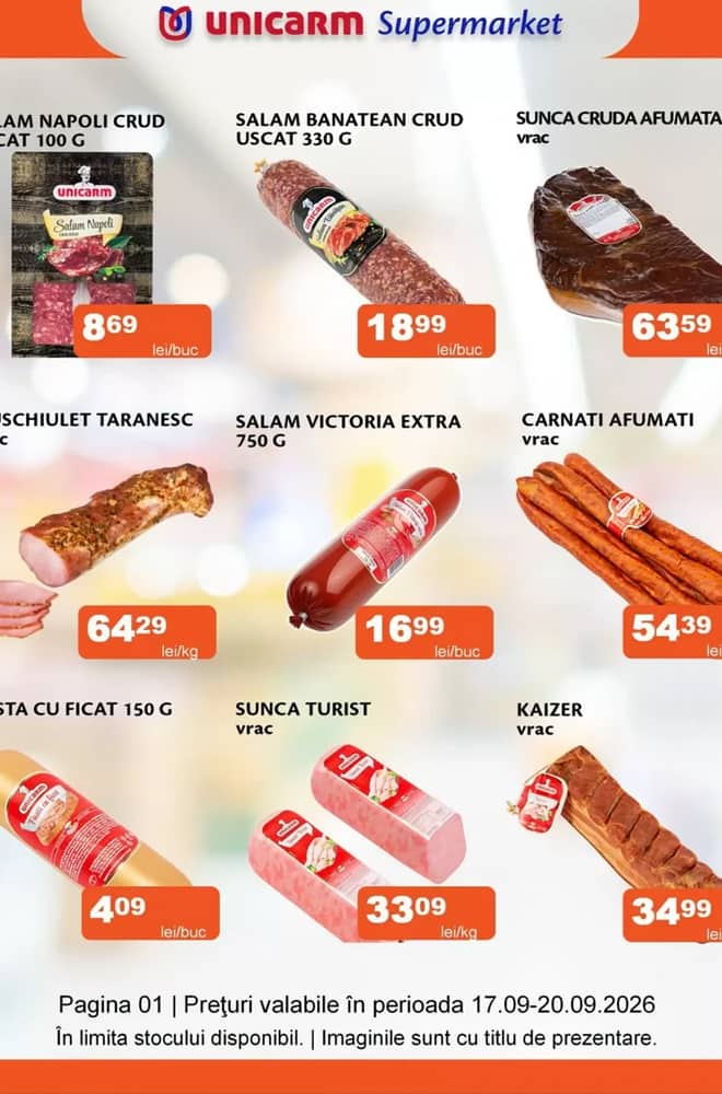 Coperta catalogului Unicarm, valabil 17–20 septembrie 2026