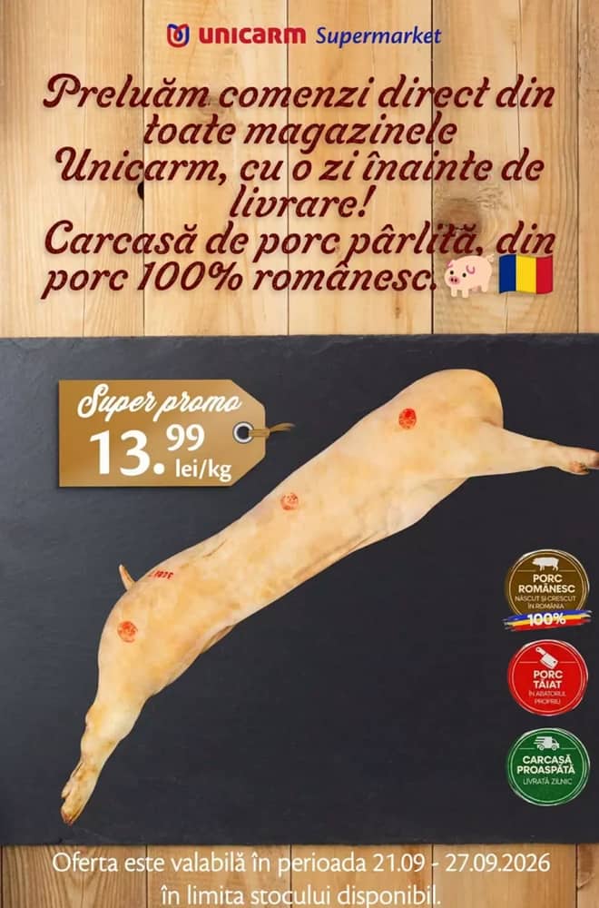 Coperta catalogului Unicarm, valabil 21–27 septembrie 2026
