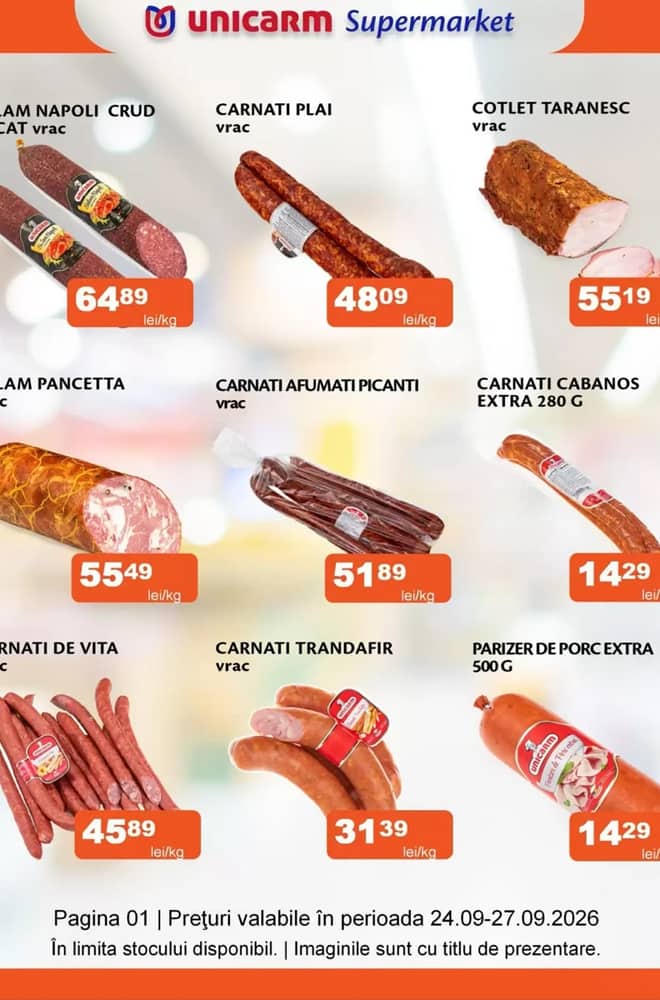 Coperta catalogului Unicarm, valabil 24–27 septembrie 2026